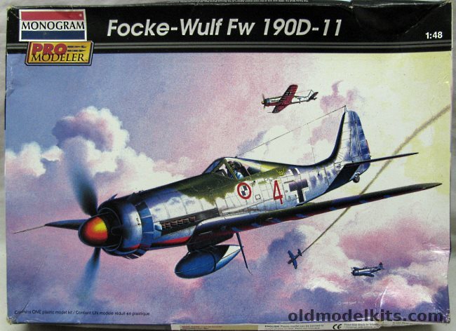 Monogram 1/48 Focke-Wulf FW-190 D-11 - Pro Modeler Issue - Platzschutzstaffel JV44 Munchen-Riem 1945 or Bad Worishofen 1945, 85-5969 plastic model kit